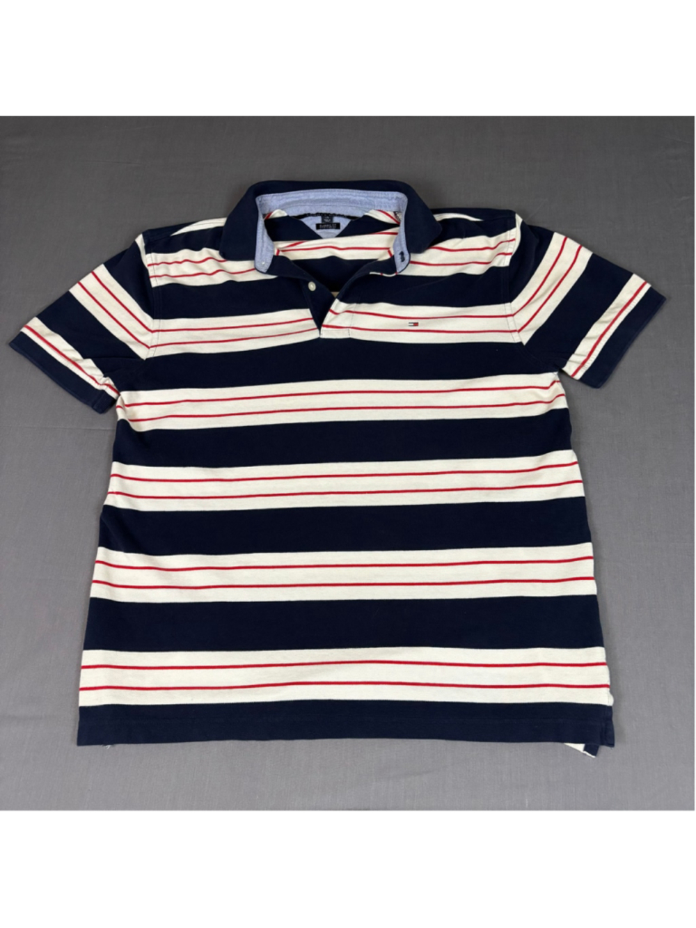 Tommy Hilfiger Classic Fit Striped Polo Large